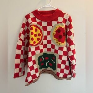 Checkered pizza sweater - MAGIC SOCIETY